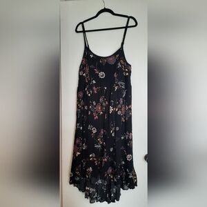 Black floral 2x high low dress from Torrid
